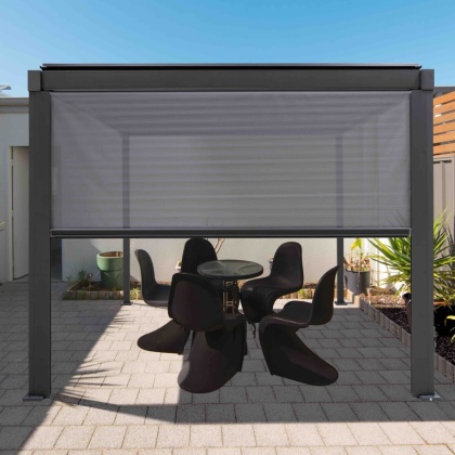 Roleta Opuszczana do Pergoli 3 m MIRADOR Solid i Basic Antracyt