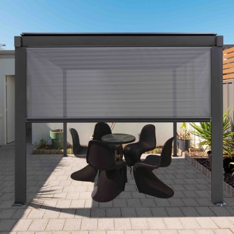 Roleta Opuszczana do Pergoli 3 m MIRADOR Solid i Basic Antracyt