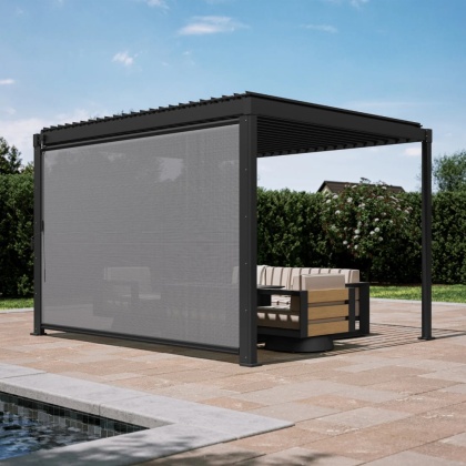 Roleta Opuszczana do Pergoli 4 m MIRADOR Solid i Basic Antracyt