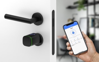 Wkładka SMART otwieraj drzwi palcem lub telefonem, 30/30, czarny