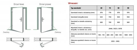 Ościeżnica Stała Drewniana Sęczna Komplet Kornik