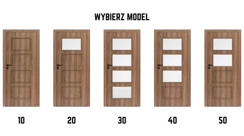 Drzwi DRE Modern Czarna Ramka Różne Modele Bezprzylgowe lub Przylgowe