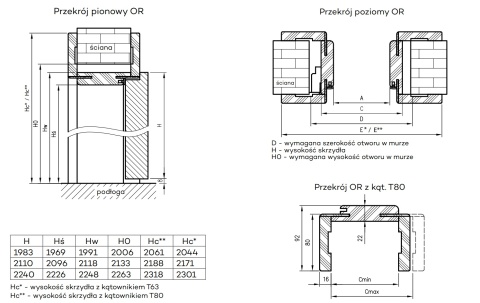 Drzwi DRE Standard 10 H=2110 mm Pełne Przylgowe Różne Kolory