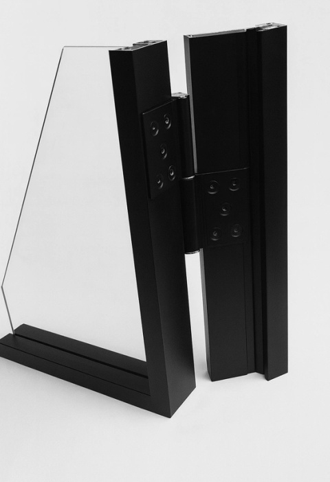 Drzwi Lumin 1080 x 2080 z Naświetlem bocznym w ramie aluminiowej Szklone