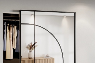 Drzwi Magic Szklane Przesuwne Niewidoczny Ukryty Lustro MODI Łezka Ghost NA WYMIAR