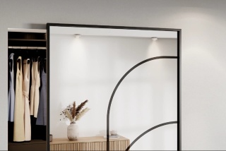 Drzwi Magic Szklane Przesuwne Niewidoczny Ukryty Lustro Grok Ghost NA WYMIAR