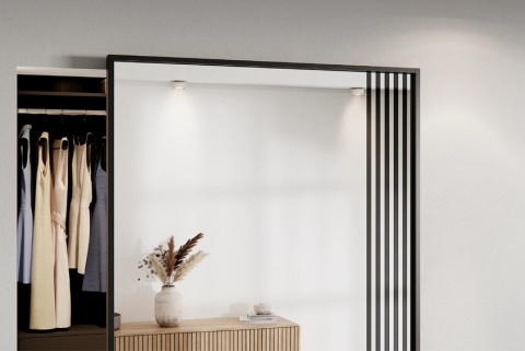 Drzwi Magic Szklane Przesuwne System Niewidoczny Ukryty Lustro Lamele Ghost MODI NA WYMIAR