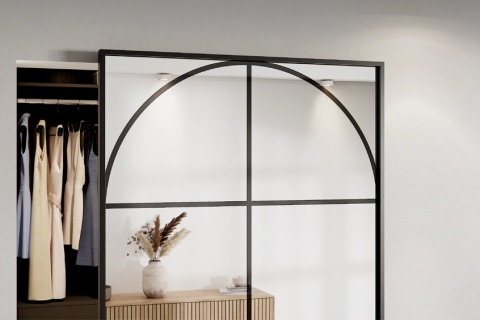 Drzwi Magic Szklane Przesuwne Niewidoczny Ukryty Lustro MODI Łuk1 Ghost NA WYMIAR