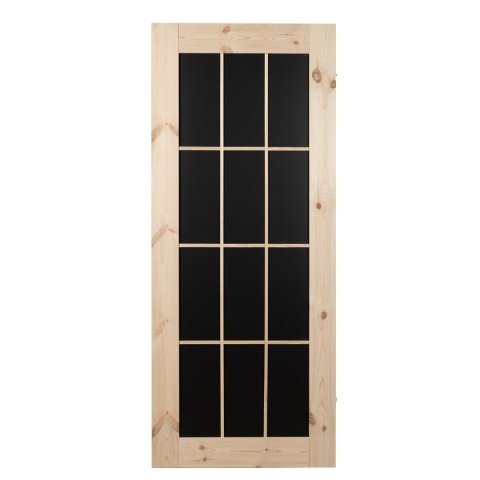 Drzwi Przesuwne Drewniane Sosna Lamino Black z systemem przesuwnym LOFT Opcja