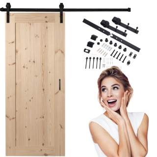 Drzwi Przesuwne Drewniane Sosna Lamino Pełne z systemem przesuwnym LOFT Opcja