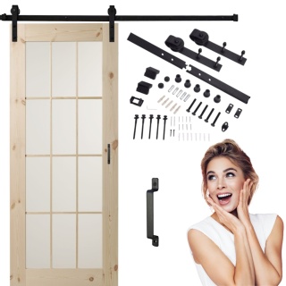 Drzwi Przesuwne Drewniane Sosna Lamino Glass z systemem przesuwnym LOFT Opcja