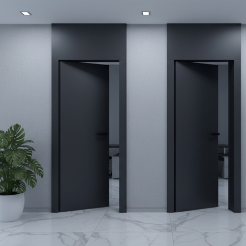 Drzwi Rewersyjne Bezprzylgowe Pełne Gładkie Różne Kolory Premium Voster