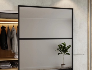 Drzwi Szklane Przesuwne System Niewidoczny Magic Ukryty Lustro 4 Pola Ghost NA WYMIAR