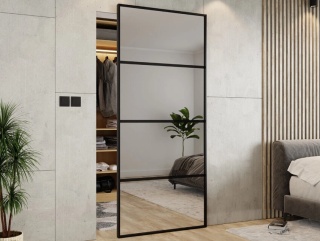 Drzwi Szklane Przesuwne System Niewidoczny Magic Ukryty Lustro 4 Pola Ghost NA WYMIAR