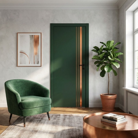 Drzwi Wewnętrzne Intarsja LUX 521 Erkado Pełne