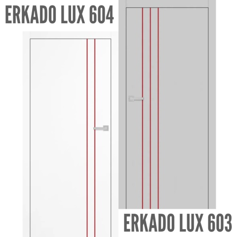Drzwi Wewnętrzne Intarsja LUX Czerwona Erkado Pełne