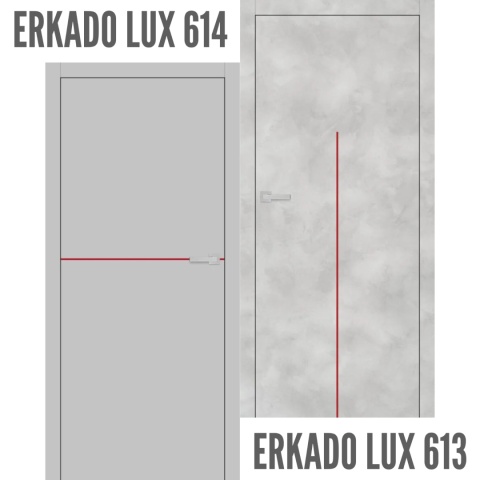 Drzwi Wewnętrzne Intarsja LUX Czerwona Erkado Pełne