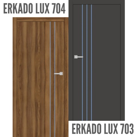 Drzwi Wewnętrzne Intarsja LUX Niebieska Erkado Pełne