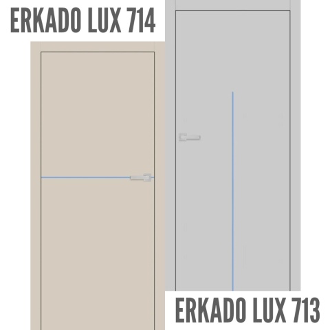 Drzwi Wewnętrzne Intarsja LUX Niebieska Erkado Pełne