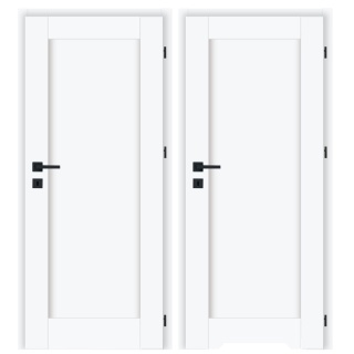 Drzwi Irys Ramowe Białe z ościeżnicą 14-18 70 Prawe OD RĘKI