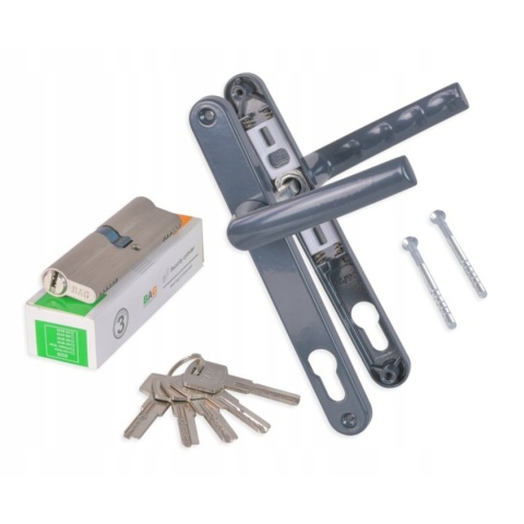 Drzwi Zewnętrzne PCV Pełne Panel 900X2050 Techniczne Antracyt