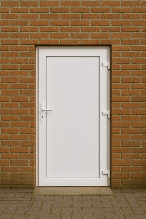 Drzwi Zewnętrzne PCV Pełne Panel 900X2050 Techniczne Białe