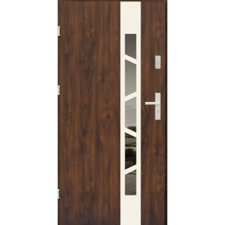 Drzwi zewnętrzne Arkus 68mm Orzech Inox