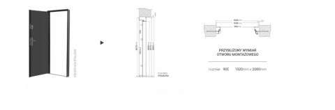 Drzwi zewnętrzne Arkus 68mm Antracyt Inox