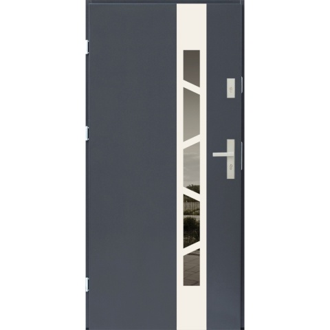 Drzwi zewnętrzne Arkus 68mm Antracyt Inox