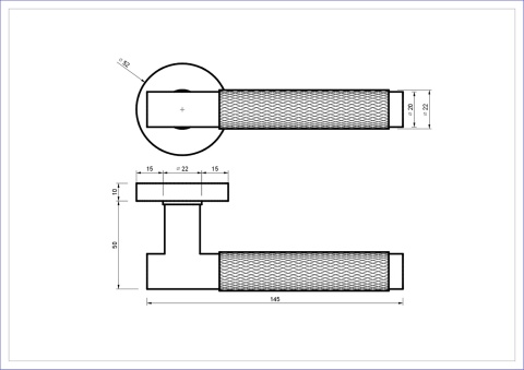 Klamka ANYA rozeta okrągła mosiądz/satyna BLITZ masywna
