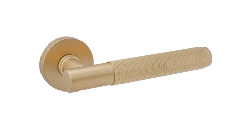 Klamka ANYA rozeta okrągła mosiądz/satyna BLITZ masywna