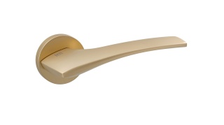 Klamka EMMA rozeta okrągła mosiądz/satyna BLITZ masywna