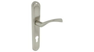 Klamka DAJANA 72 patent nikiel satyna Długi szyld