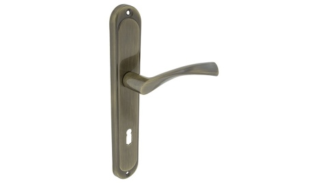 Klamka DAJANA 72 klucz patyna Długi szyld