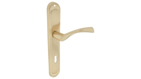 Klamka DAJANA 72 klucz mosiądz satyna Długi szyld