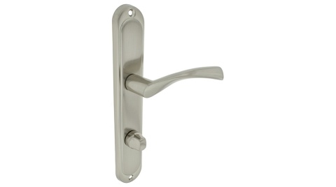 Klamka DAJANA 72 blokada wc nikiel satyna Długi szyld