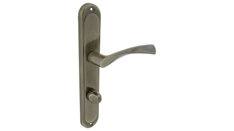 Klamka DAJANA 72 zamek wc patyna Długi szyld