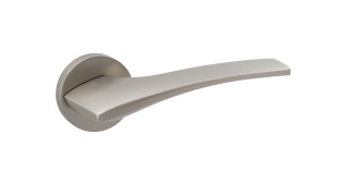 Klamka EMMA rozeta okrągła nikiel mat BLITZ masywna