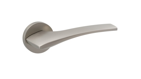 Klamka EMMA rozeta okrągła nikiel mat BLITZ masywna