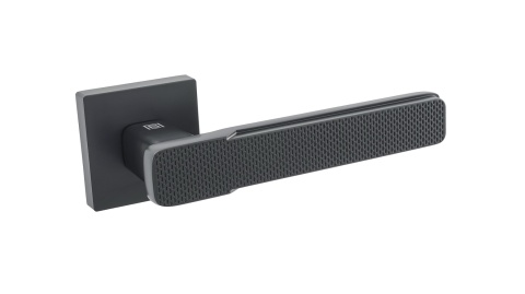 Klamka SENSO rozeta okrągła czarna BLITZ masywna