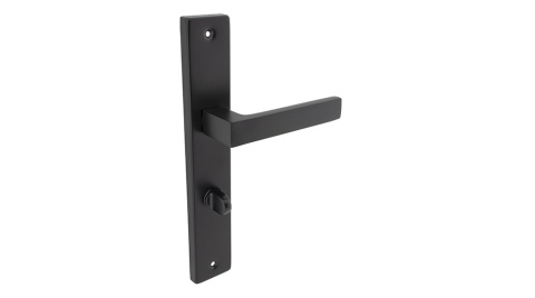 Klamka KABO blokada wc czarna 72 długi szyld