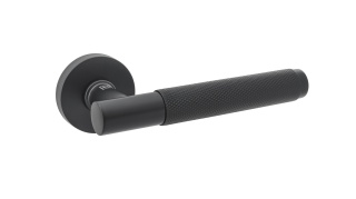 Klamka ANYA rozeta okrągła czarna BLITZ masywna