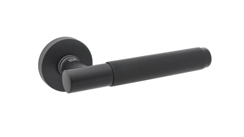 Klamka ANYA rozeta okrągła czarna BLITZ masywna