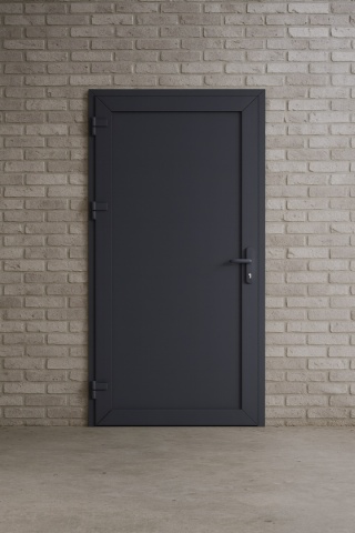Drzwi Zewnętrzne PCV Pełne Panel 1000X2050 Techniczne Antracyt
