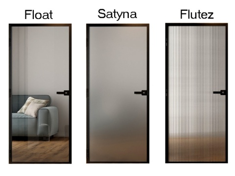 Drzwi Lumin LOFT 1080mm z naświetlem górnym + bocznym ze wzorem 4 pola NA WYMIAR