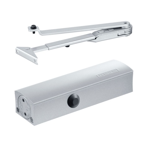 Samozamykacz GEZE-1500 + ramię z blokadą 90kg srebrny