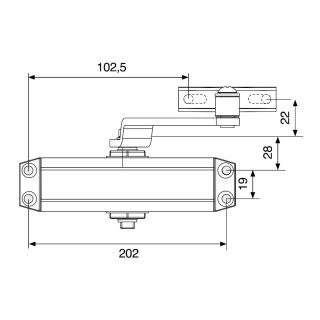Samozamykacz drzwiowy z serii Gerda GD 1000 – brązowy