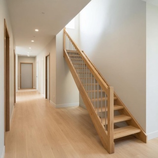 Schody MP MAX Ażurowe Rurka Srebrna ø22 Pion Proste Sosnowe Balustrada