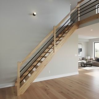 Schody MP MAX Ażurowe Tralka Czarna 22x22 Poziom Proste Sosnowe Balustrada