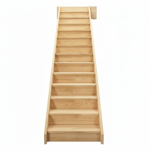 Schody MP MAX Ażurowe balustrada z szybą Proste Sosnowe z podstopnicami